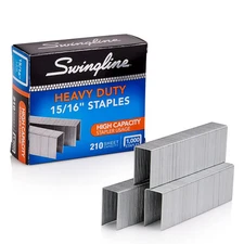 Swingline Heavy Duty Staples: 15/16 inch leg / 1,000 per box (Silver) *1,000 pac