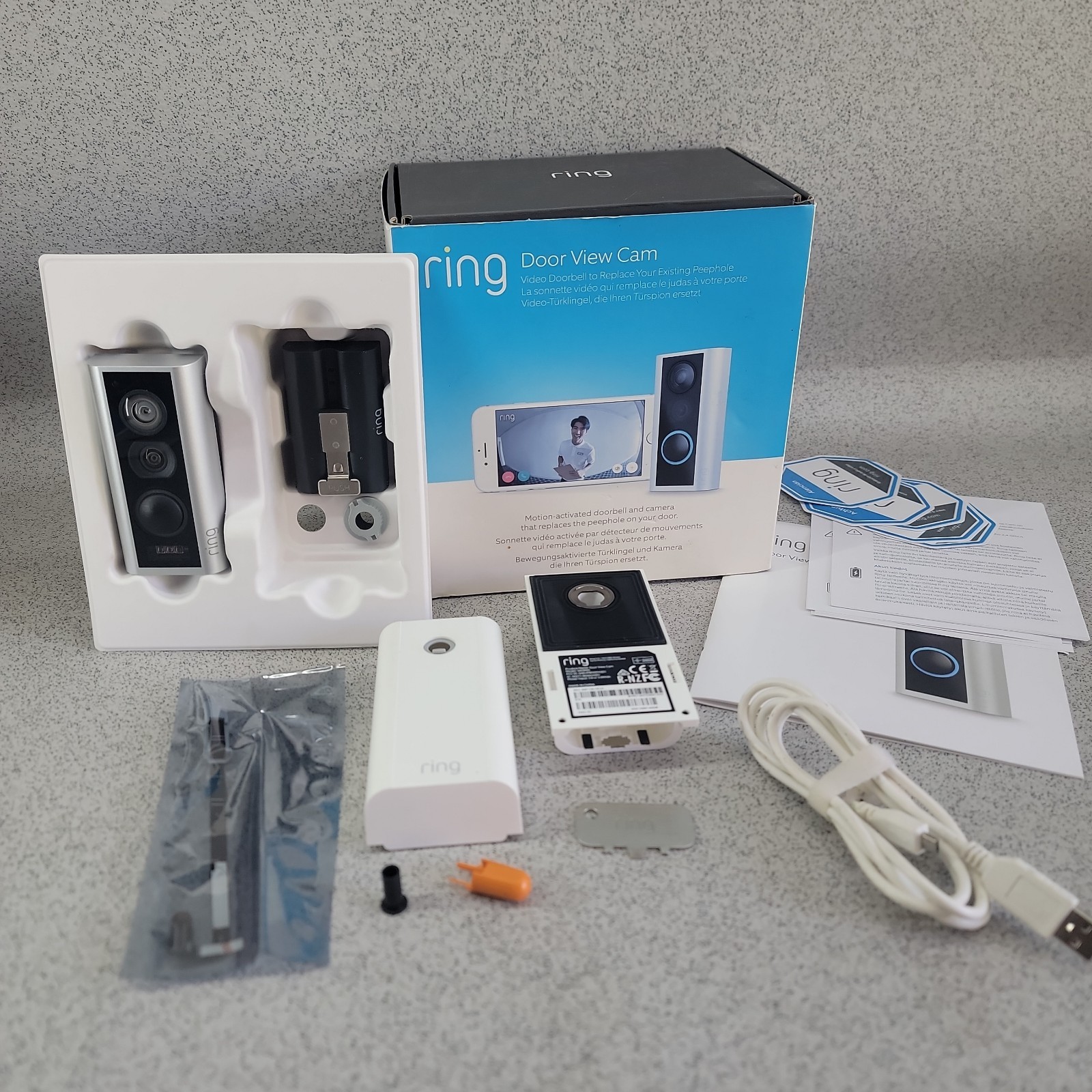 Ring Peephole Doorbell Camera Door View Cam Boxed VGC