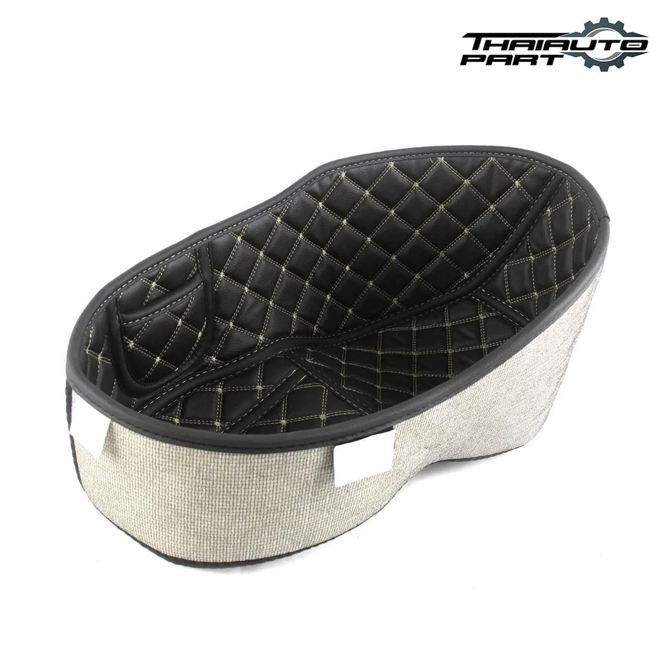 Almohadilla de maletero forro asiento almacenamiento carga rosca crema para Vespa GTV GTS 125 150 300 Foto 2 de 4