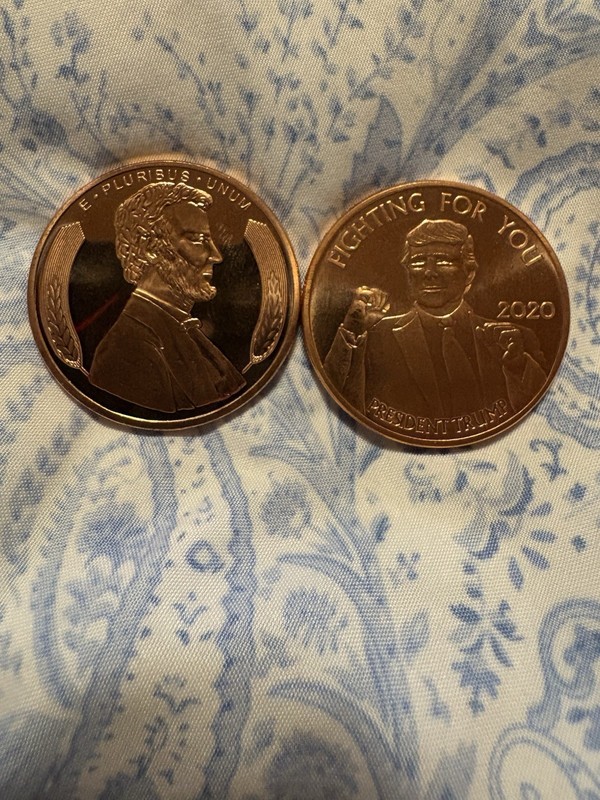 One Ounce Copper Coins !!! 2- Pack .. See Picts