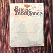 Vintage Sheer Indulgence Panty Hose Cafe Beige Size C Sandalfoot Made in USA
