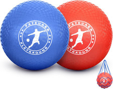 10 Inch Kickball Set, Playground Ball with Carrying Bag, Dodge Balls for Kids an