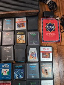 Atari 2600 Sears Tele Games 6 Switch Console Joystick 27 Games Tested Bundle Lot