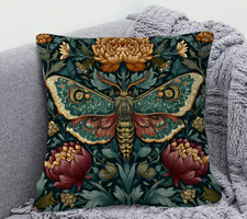 Gothic William Morris Butterfly Cushion Cover  45x45cm Double Sided - NEW