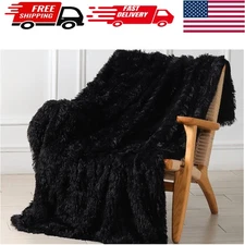 Ultra-Soft Cozy Faux Fur Throw Blanket Queen Size – 80" x 90" Lightweight Design