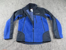 Columbia Jacket Mens Small Blue Omni-Heat Fleece Soft Shell Hybrid Interchange