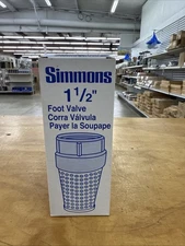 Simmons 456-SB Foot Valve 1.5" for Well Made in USA LEAD FREE