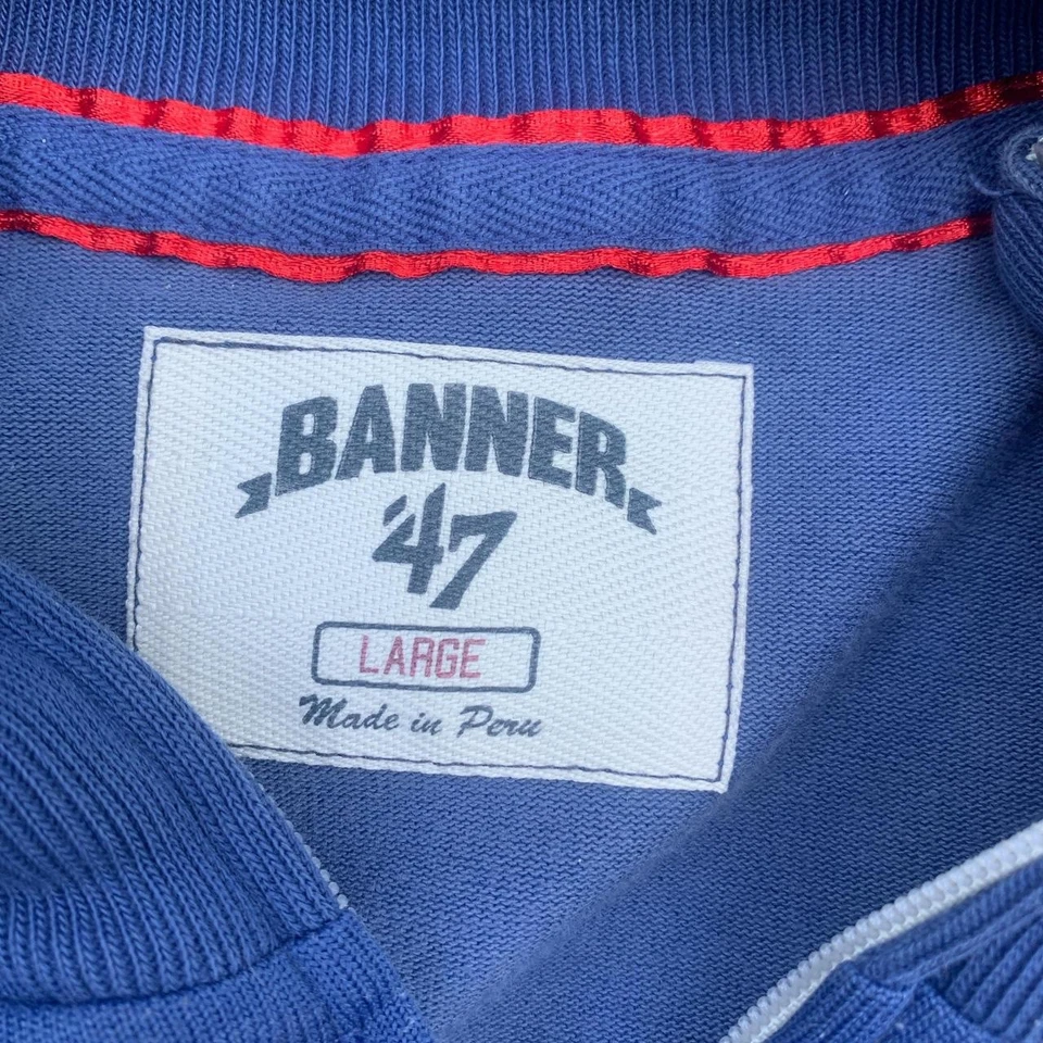 Chicago Cubs Majestic Athletic Men's Blue and Red Jacket Large - Image 4 of 4