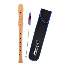 Voggy´s HolzblockflötenSet Blockflöte Wischer Stofftasche Set für Anfänger un...