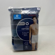 Jockey Men's 5" Classic Boxer Brief 3-Pack Black/Teal/Rich Blue XL