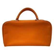 Hermes Handbag Sac Envie 36 Women Bag Epsom Leather Orange Silver Hardware 99