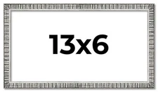 13x6 Frame Silver Picture Frame  Modern Photo Frame UV Acrylic, Acid Free Backer