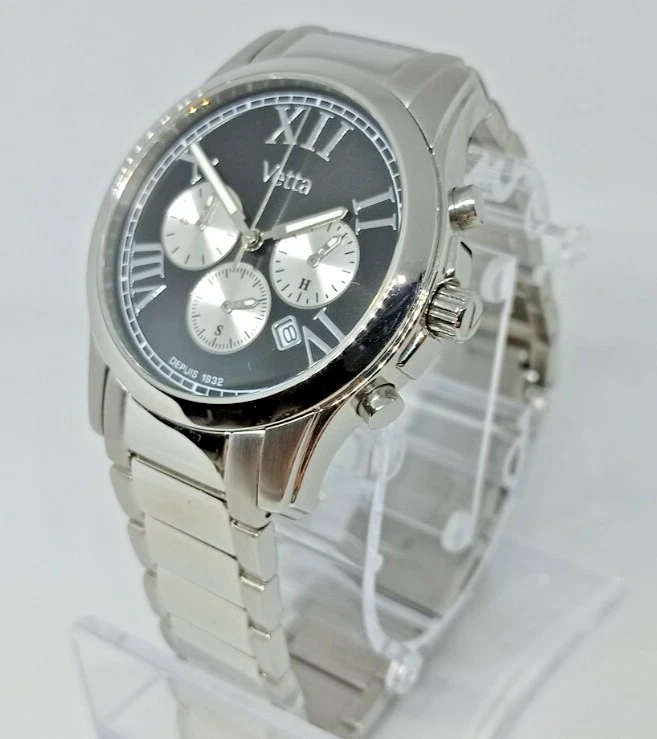 OROLOGIO UOMO VETTA CRONOGRAFO VERNIER CASSA 40mm CHRONO, DATA,BRACCIALE ACCIAIO - Immagine 3 di 4
