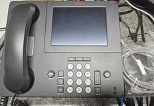 Avaya 9670G Gigabit IP Phone/Charcoal 700460215 + Ethernet Cable & Stand in Box