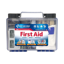 First Aid Only 260 Piece Portable First Aid Kit for Cuts, Scrapes  Aches