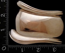 LI24165 NOS VINTAGE  ABSTRACT DESIGN  SILVERTONE FASHION BELT BUCKLE