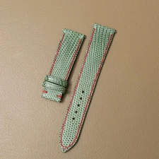 Genuine Green Lizard Leather Watch Strap & Band Men's 14-26mm Handmade