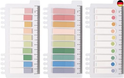 YUBX Morandi Sticky Notes Set Index Tabs Klebezettel Haftstreifen Haftnotizen