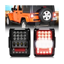 DOT Approved 4D LED Tail Lights with 30W Super Bright Reverse Light Compatibl...