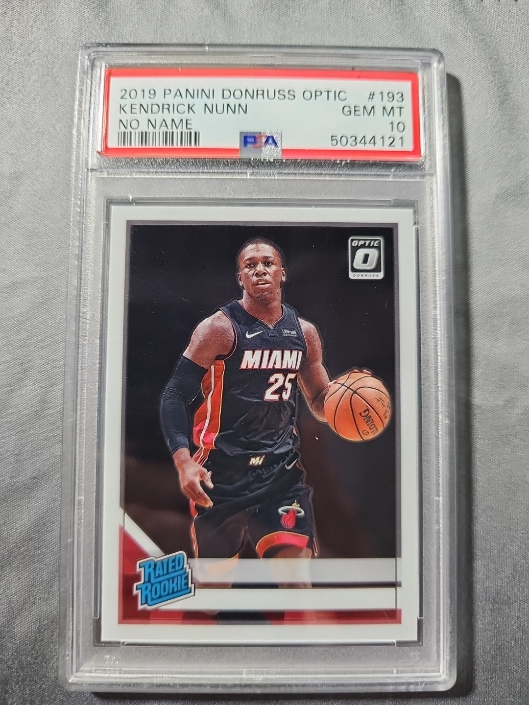 2019-20 Panini Donruss Optic - Rated Rookie Kendrick Nunn #193 No Name PSA 10
