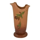 Weller Oak Leaf 1930s Vintage Art Deco Pottery Brown Acorn Ceramic Vase