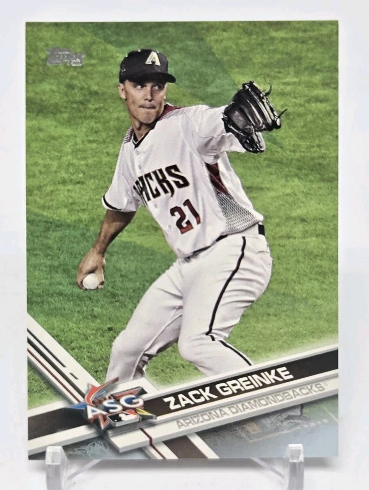 2017 Topps Update ZACK GREINKE All Star Father's Day Blue /50 Diamondbacks US130 - Image 2 of 4