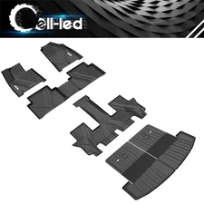 Floor Mats & Trunk Mat w/ Backrest Mat  for 2024-2025 Hyundai Santa Fe 6&7 Seat