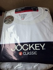 3pk White NEW JOCKEY CLASSIC T-SHIRT Large 100 Cotton Modern Fit 42-44