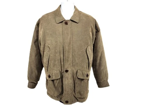 Rainforest Mens Field Jacket Size M Taupe Insulated Utility Coat Removable Liner - product listing photo