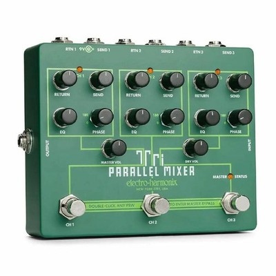 Electro-Harmonix Tri-Parallel Mixer Analog Effekte Loop Mixer & Switcher Ef...