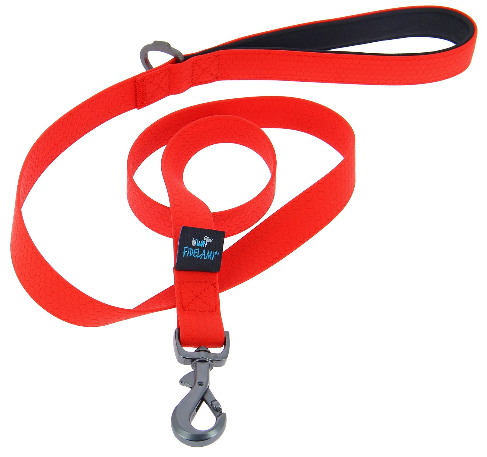 Laisse pour chien rouge idéale pour balade en ville et parc
