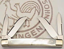 Vintage 1976 Hen & Rooster Solingen Four Blade Congress Knife Amazing Pearl MINT