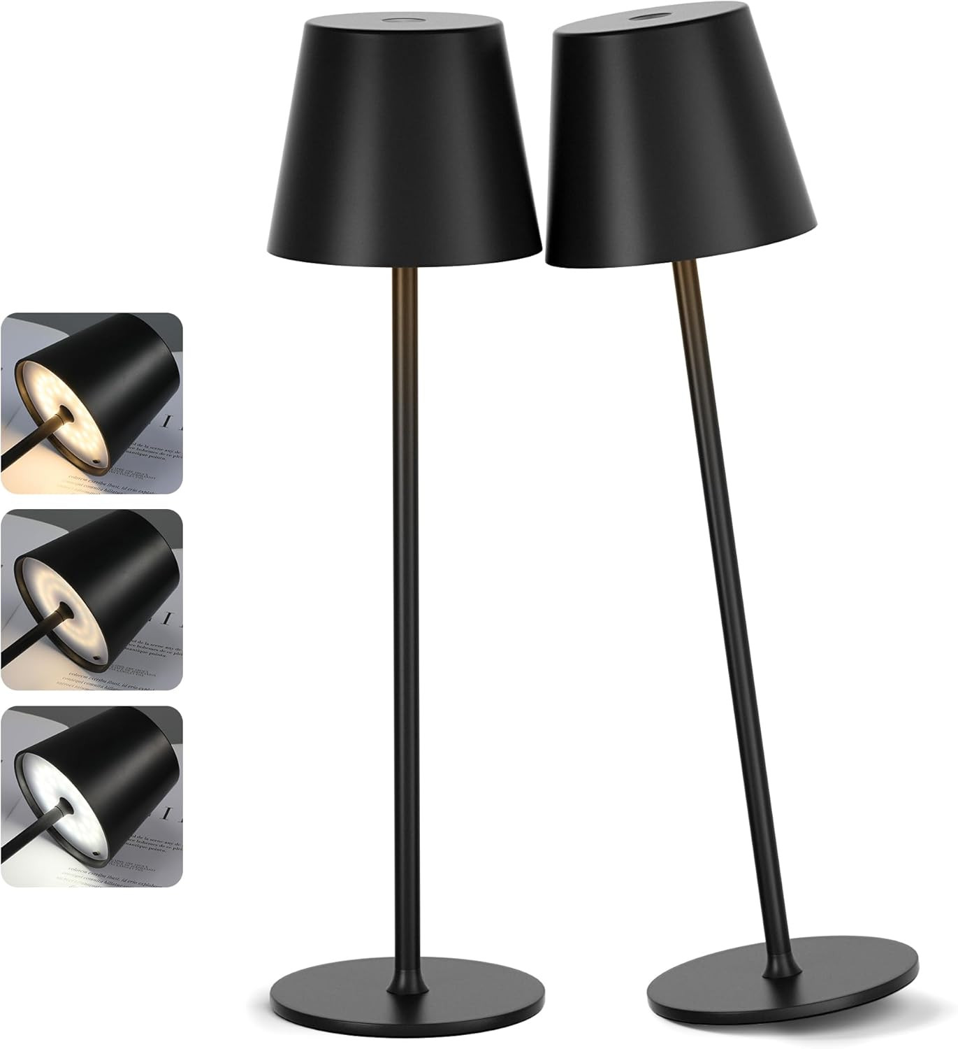 Set 2 Lampade da Tavolo LED per Ristoranti e Bar: Wireless Touch