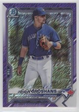 2021 Bowman Chrome Prospects Purple Shimmer Refractor /250 Jordan Groshans s3g