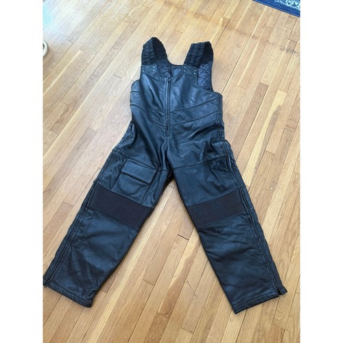 FIRST Thinsulate schwarze Echtleder Latzhose Gr. XL - Bild 1 von 7