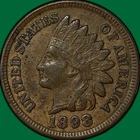 1898 Indian Head Cent Almost Uncirculated AU Coin #34107
