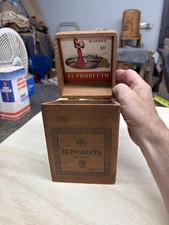 VTG El Producto Queens Wooden Cigar Box