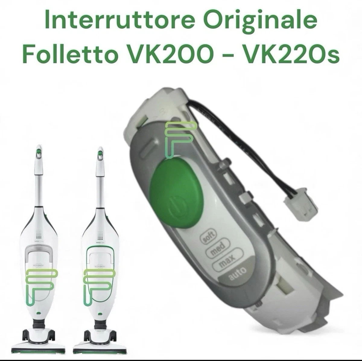 Ricambi Vorwerk Folletto interruttore arancione bipolare VK120 - VK121 - VK122