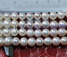 Beautiful 8-9MM White Akoya Pearl Loose Bead 15''AA