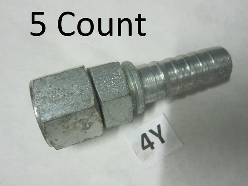 5 Gates 1" Female Threaded 3/4 Male Swivel Hydraulic Hose Fitting FJX-12 AL04-07