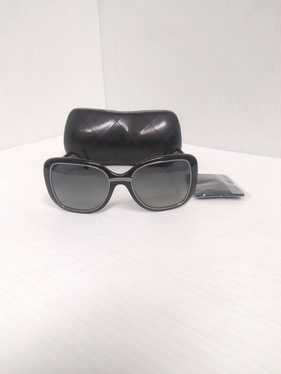 シャネルサングラス6044 Chanel Blue Oversize Plastic Frame Logo Sunglasses-6044 | Yoogi's