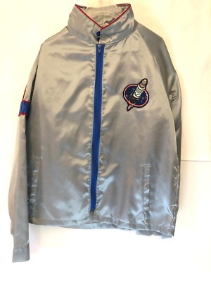 silver nylon jacket