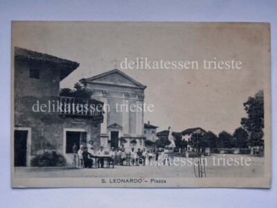 SAN LEONARDO Udine Colonial wines liqueur bar restaurant animated postcard