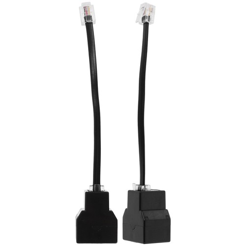 2 Pcs Telephone Cord Splitter Converter Line Black - Zdjęcie 12 z 12