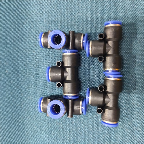 10SET Tee Union Pneumatic Push In To Connect Fitting Tube OD 3/8"(10mm) PE10 - Picture 6 of 6