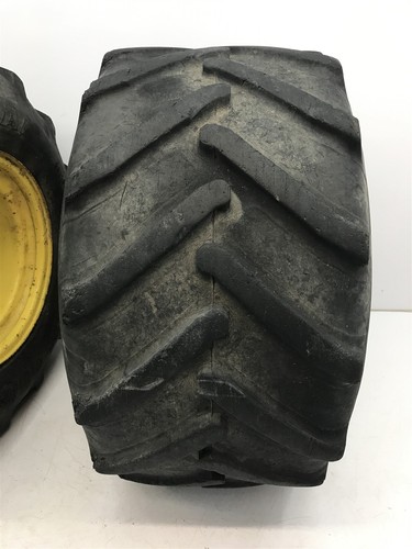 JOHN DEERE 430 420 REAR RIMS WITH DENMAN DITCH DIGGER AG BAR TIRES 26x12x12 332 - Picture 7 of 14
