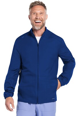 Cherokee Scrubs Men's Zip Front Jacket CK359A ROY Royal Free Shipping