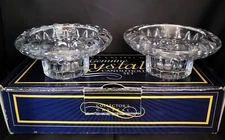 Collector's Crystal Gallery Genuine Crystal Candleholder Set of 2 in Box