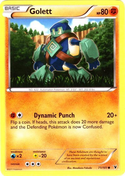 Pokemon - Golett - 71/101 - Common - BW - Noble Victories - NM