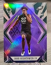 John Hightower IV 2020 Panini Phoenix Purple /149 Rookie #176 Eagles RC